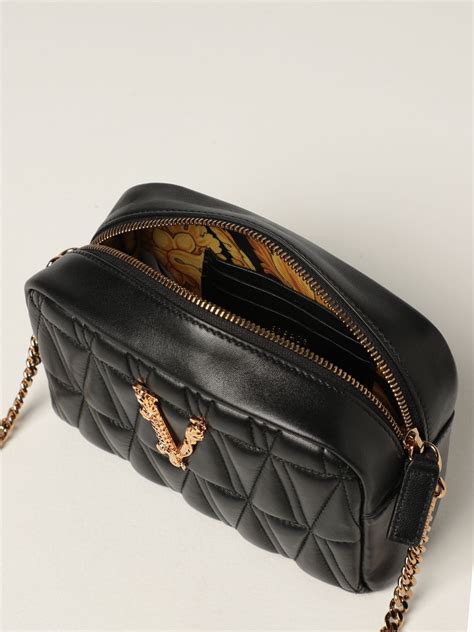 versace bag virtus|Versace quilted leather crossbody bag.